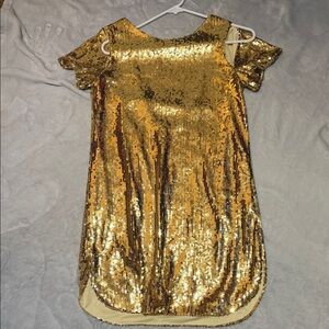Fate Gold Sequin Dress